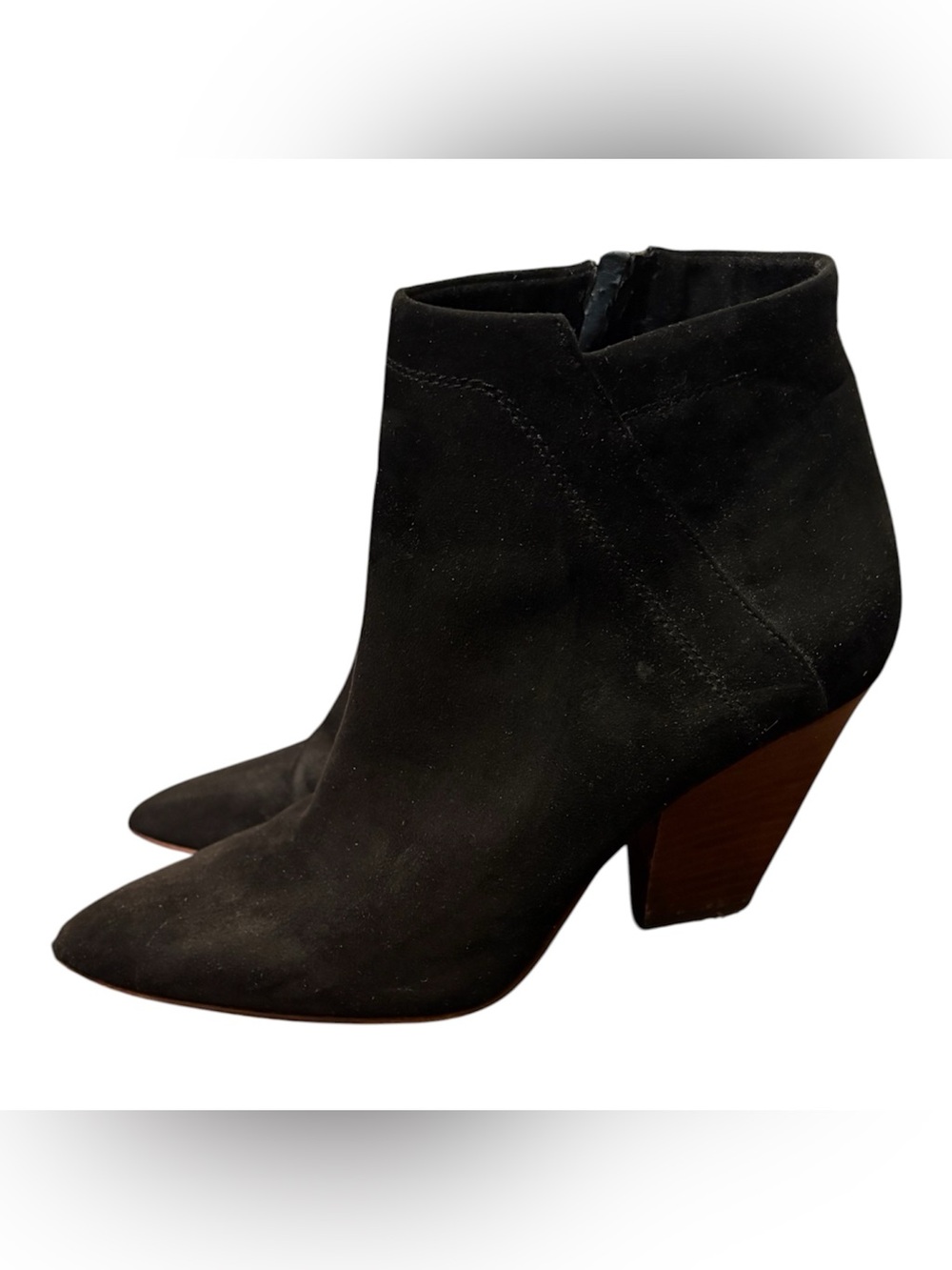 SAKS FIFTH AVENUE Black Suede Ankle Boots
